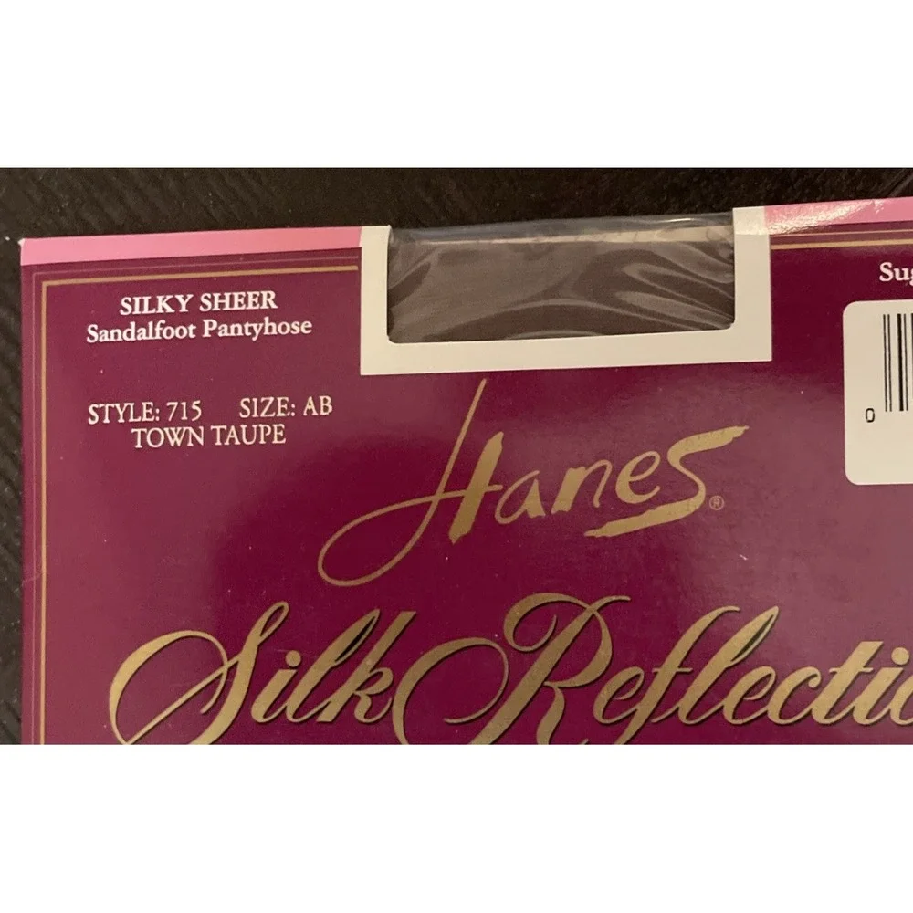 Hanes Womens Size AB Pantyhose Town Taupe Silk Reflections Silky Sheer 2pk NEW
